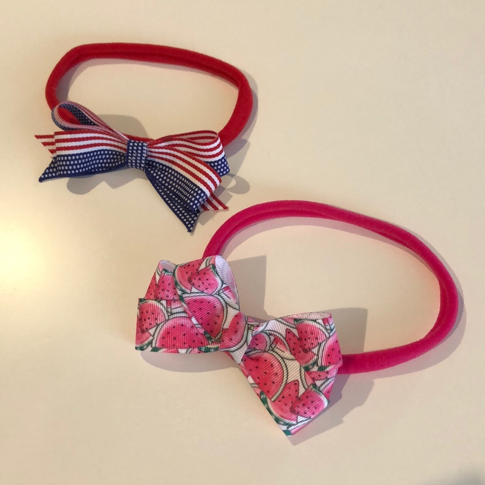 Set of two headband bows for infants